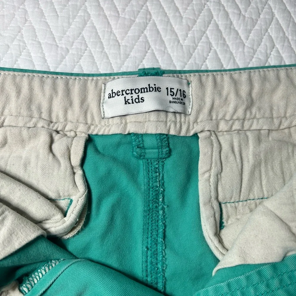 Abercrombie‎ and Fitch kids boys size 15/16mint green shorts like new
